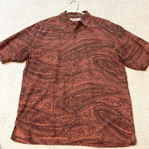 Island style 100% silk tropical shirt